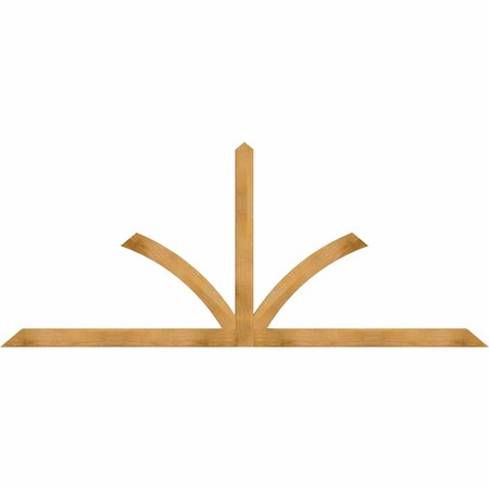 Ekena Millwork Richland Rough Sawn Timber Gable Bracket, Western Red Cedar, 108"W x 45"H x 2"D x 4"F, 10/12 Pitch GBW108X45X0204RIC00RWR